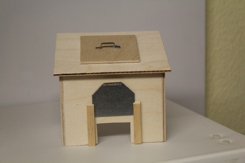 Dolls house bear wood coal - dolls,